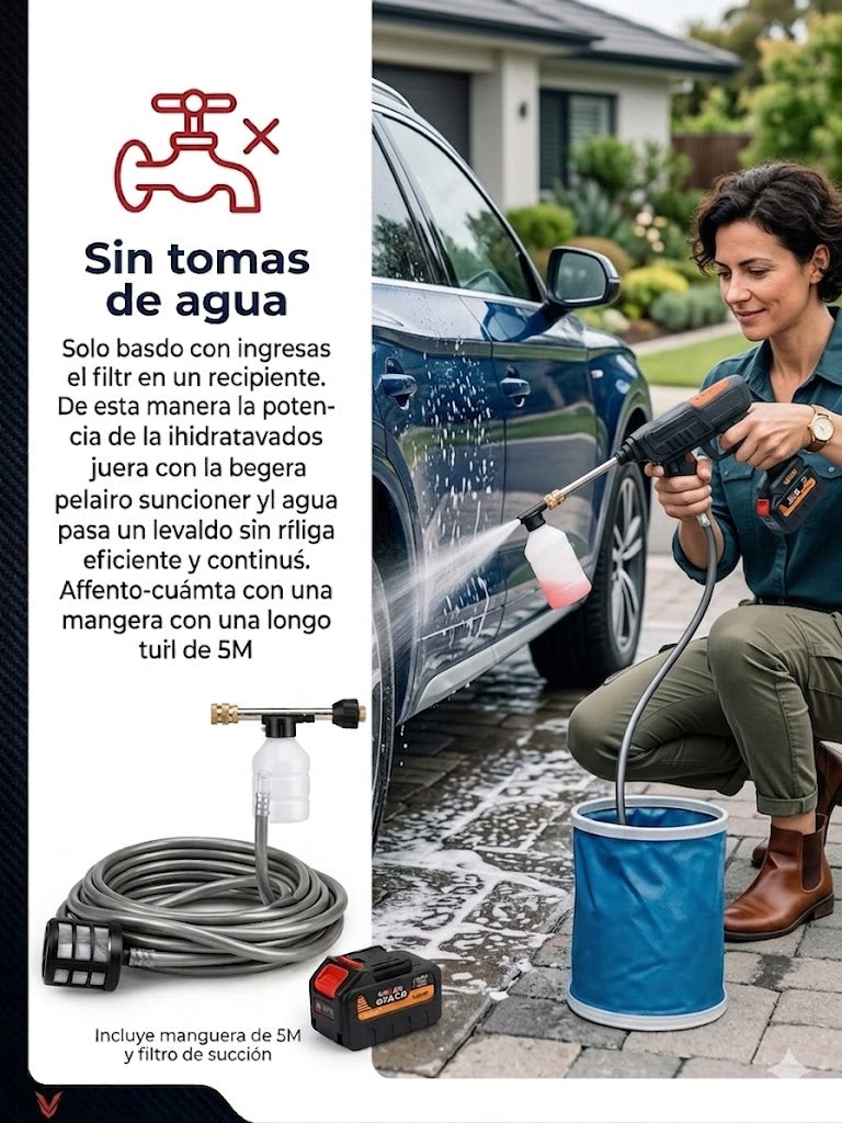 HIDROLAVADORA  PORTATIL de  8 boquillas 998v